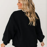 Black Tonal Queen Card Sweatshirt | Queen Of Sparkles
