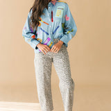 High Rise Utility Barrel Jean | Leopard