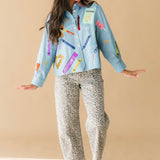 High Rise Utility Barrel Jean | Leopard