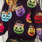 Dark Purple Multi Candy In Halloween Baskets Sweatshirts | Queen Of Sparkles