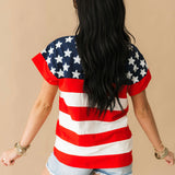 USA Star & Stripe QOS Card Logo Tee | Queen Of Sparkles
