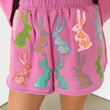 Purple Multi Easter Bunny Short | Queen Of Sparkles