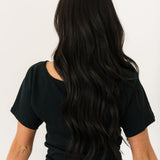 Lucy Off The Shoulder Tee | Black