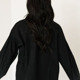 Black Queen Card & Sparkle Collar Button Up Cotton Top | Queen Of Sparkles