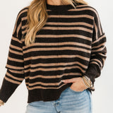 Everyday Sweater | Mocha Stripes