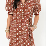 Botanical Lines Mini Dress