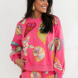 Pink Multi Shell Sweatshirt | Queen Of Sparkles