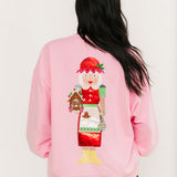 Light Pink Mrs.Clause Sweatshirt | Queen Of Sparkles