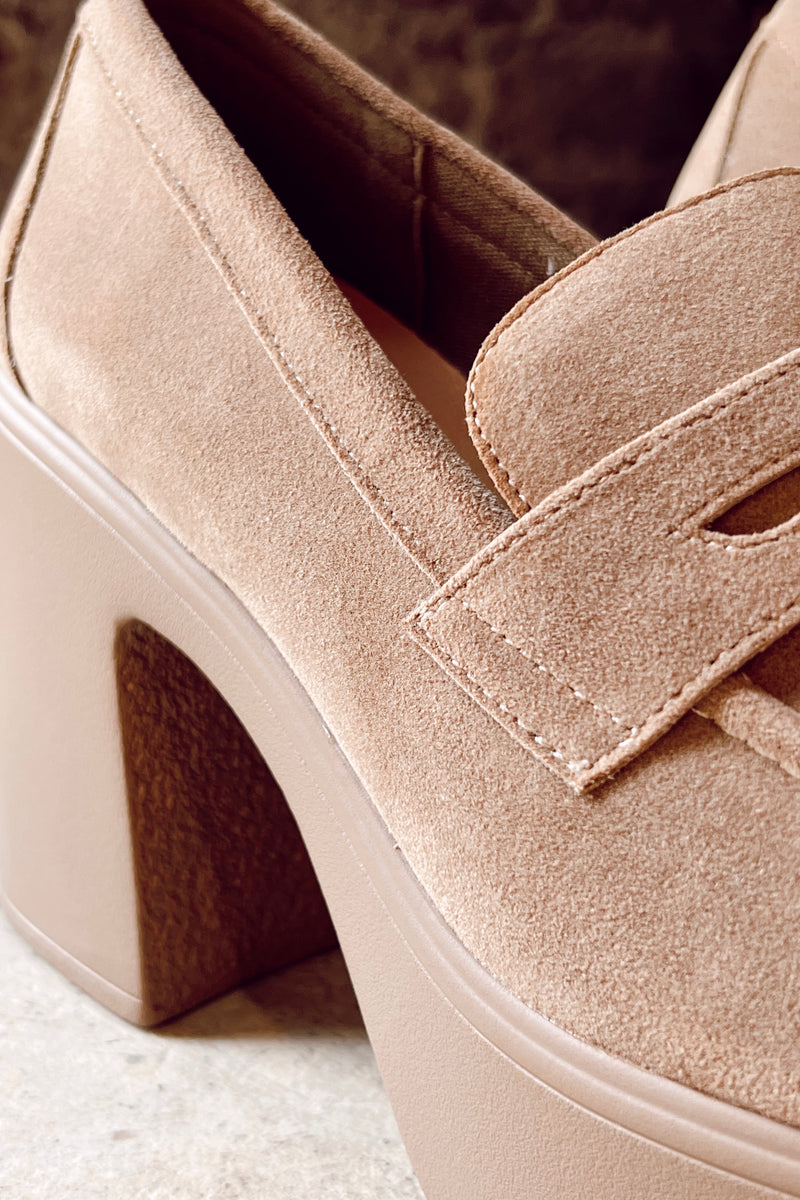 HALONA HEELED LOAFERS | TAUPE