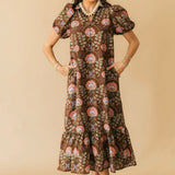 Chocolate Kisses Floral Dress