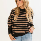 Everyday Sweater | Mocha Stripes