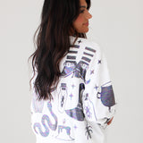 White And Purple Halloween Icon Sweatshirt | Queen Of Sparkles