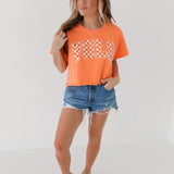 Orange Sequin 'VOLS' Word Top | Queen Of Sparkles