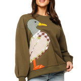 Hunter Green Plaid Duck Sweatshirt | Queen Of Sparkles