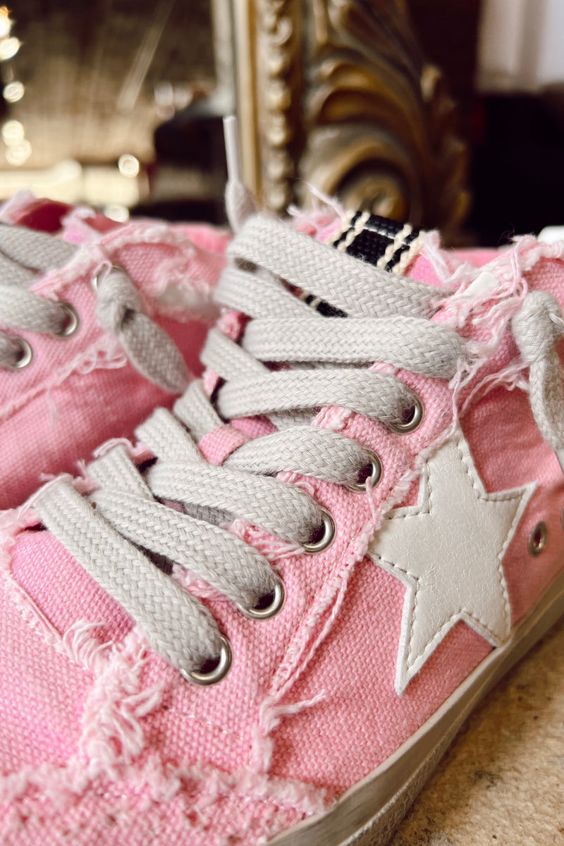 PAULINA SNEAKERS | PINK CANVAS