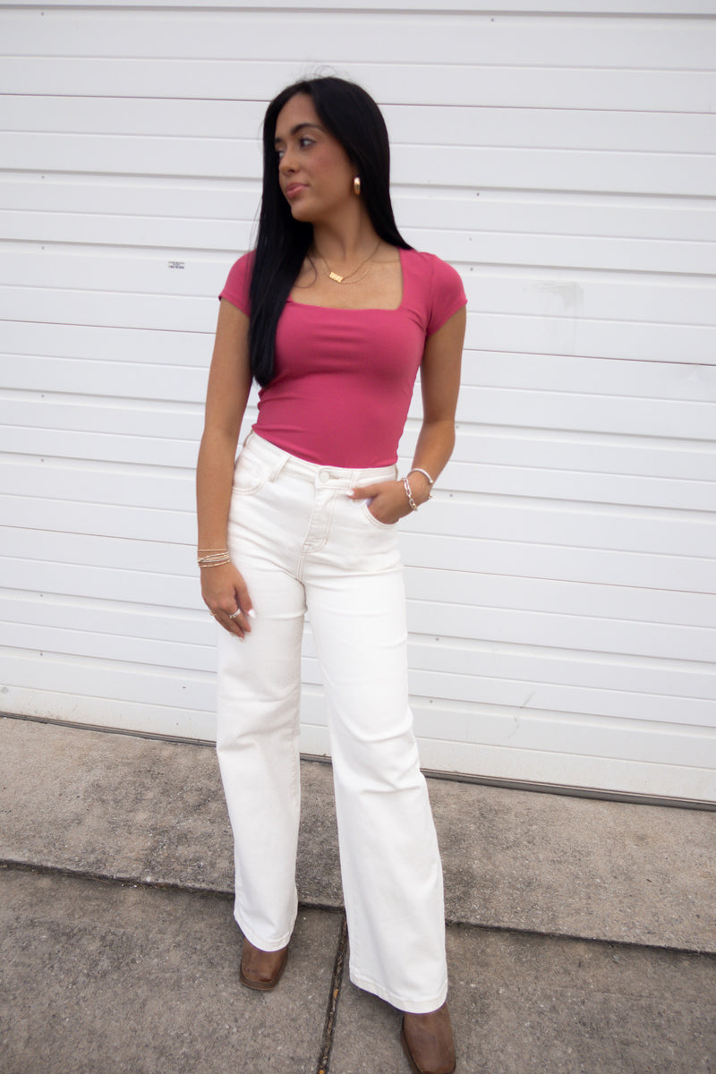 SQUARE EYES BODYSUIT | VENETIAN RED