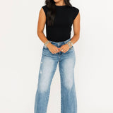 Clean Lines Mock Neck Bodysuit | Black