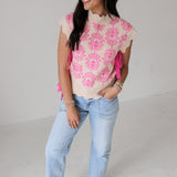 Fall In Love Floral Sweater | Pink