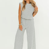 The Hallie Stripe Terry Pant