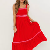 Fall In Love Midi Dress | Red