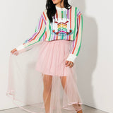 Rainbow Stripe Birthday Cake Sweater | Queen Of Sparkles