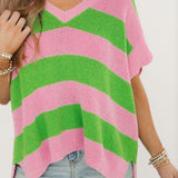 Stripe Summer Sweater | Pink