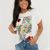 White Teacher Queen Card Tee | Queen Of Sparkles