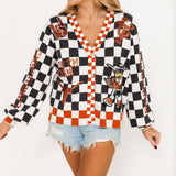 Licensed Texas Checkered Team Icons Cardigan | Queen Of Sparkles