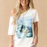 Surf Mania Off The Shoulder Tee
