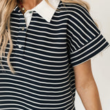 The Amalfi Polo Top | Navy
