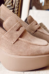 HALONA HEELED LOAFERS | TAUPE