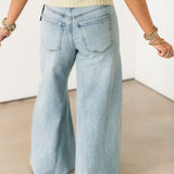 Blake High Rise Super Wide Leg Raw Hem Jeans | Transcendent