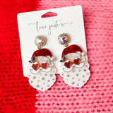 Red Cool Santa Earrings