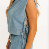 The Hallie Top | Denim