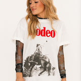 Rodeo Vintage White Boyfriend Tee