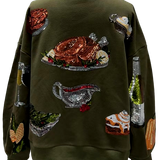 Olive Green Queen Of Turkey Sweatshirt