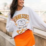 TN Vols Patches Thrifted Sweatshirt
