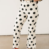 Polka Dot Wide Leg Jeans