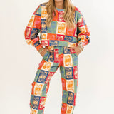 Fall Colorblock Queen Logo Sweatpant | Queen Of Sparkles