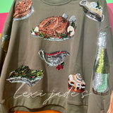 Olive Green Queen Of Turkey Sweatshirt