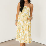 Lemon Daydream Midi Dress
