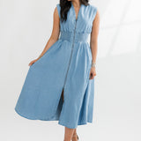 You Know Me Midi Dress | Chambray