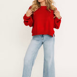 DOORBUSTER Oversized Sweater | Red