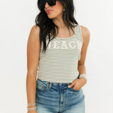 BEACH Stripe Tank Top