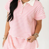 The Amalfi Polo Top | Pink