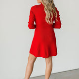 Marlee Mini Sweater Dress | Red