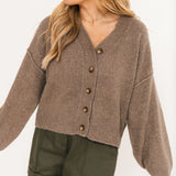 Cool Of The Night Cardi | Mocha Melange