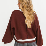 Brown Football Sweater | Queen Of Sparkles