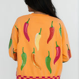 Coral Multi Chili Pepper Sweatshirt | Queen Of Sparkles