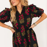 Midnight Bloom Midi Dress